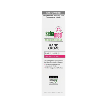SebaMed Handcreme Urea Akut 5 Prozent Parfuemfrei, fuer trockene Haut, 75ml